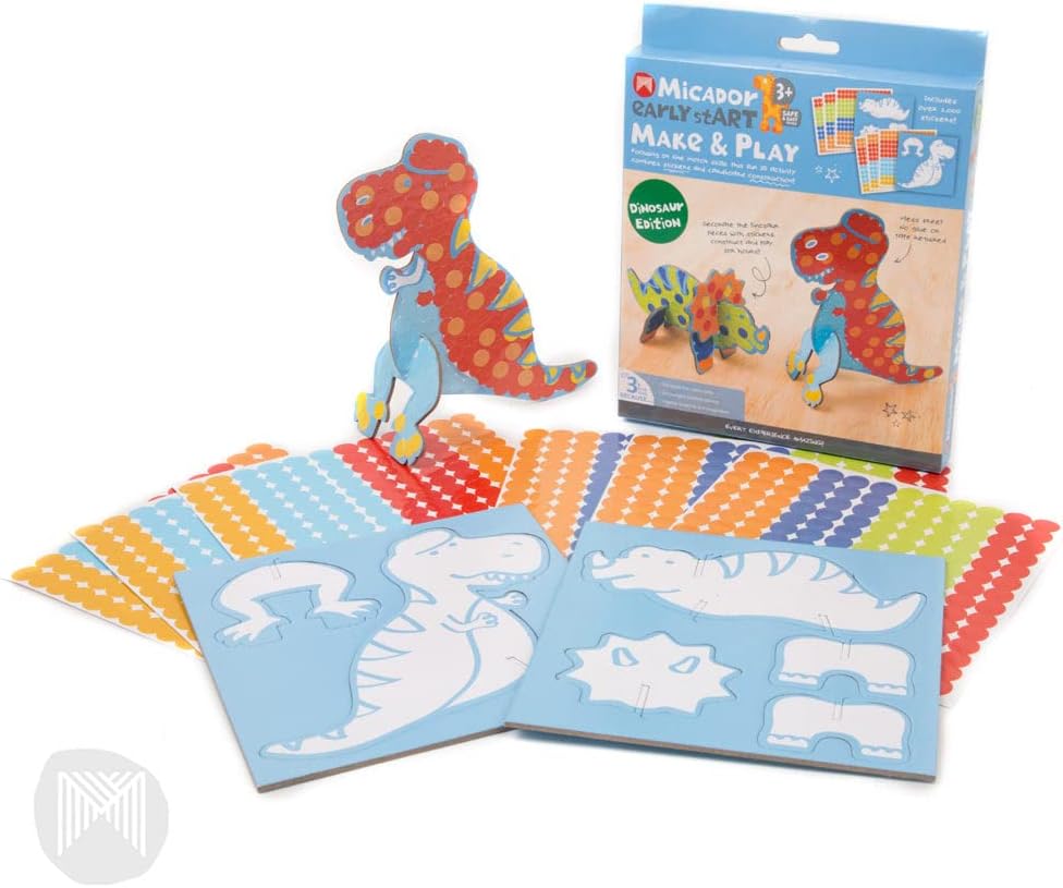 Micador early stART Dinosaur 3D Sticker & Construction Kit (3YRS+) - liquidation.store