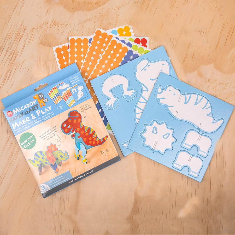 Micador early stART Dinosaur 3D Sticker & Construction Kit (3YRS+) - liquidation.store
