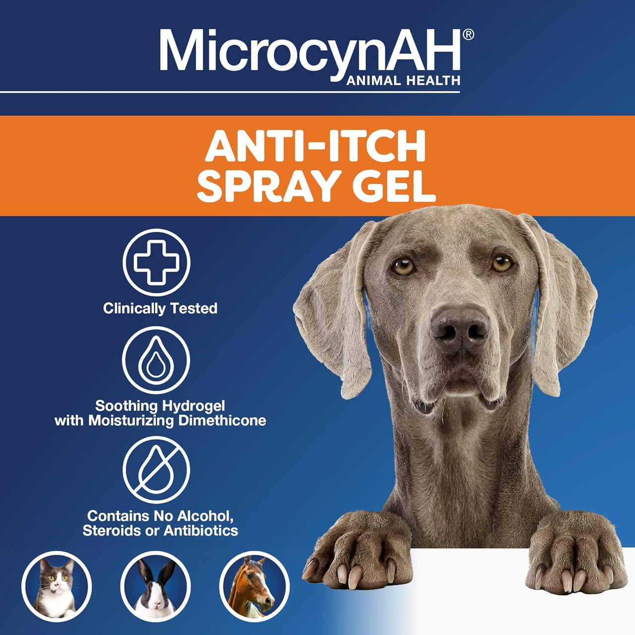 Microcyn AH Anti - Itch Soothing Spray Gel for Pets - 237ml X3 - liquidation.store