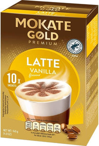 Thumbnail for Mokate Gold Premium Vanilla Latte Coffee Sachets x10 - Pack of 12 (120 Sachets) - liquidation.store