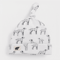 Monica + Andy Baby Top Knot Cap - Dalmatian (0-6M) - liquidation.store
