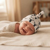Monica + Andy Baby Top Knot Cap - Deer (0-6M) - liquidation.store