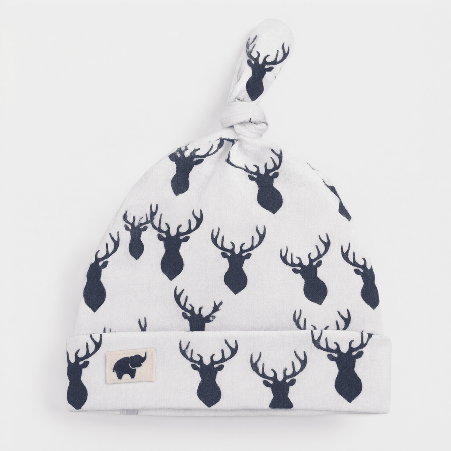 Monica + Andy Baby Top Knot Cap - Deer (0-6M) - liquidation.store