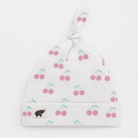 Monica + Andy Baby Top Knot Cap - Pink Cherry (0-6M) - liquidation.store