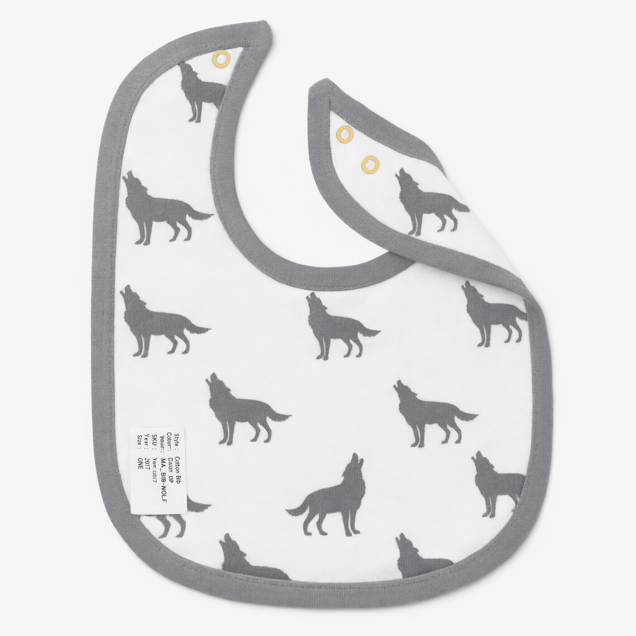 Monica + Andy Classic Cotton Bib - Grey Wolf - liquidation.store