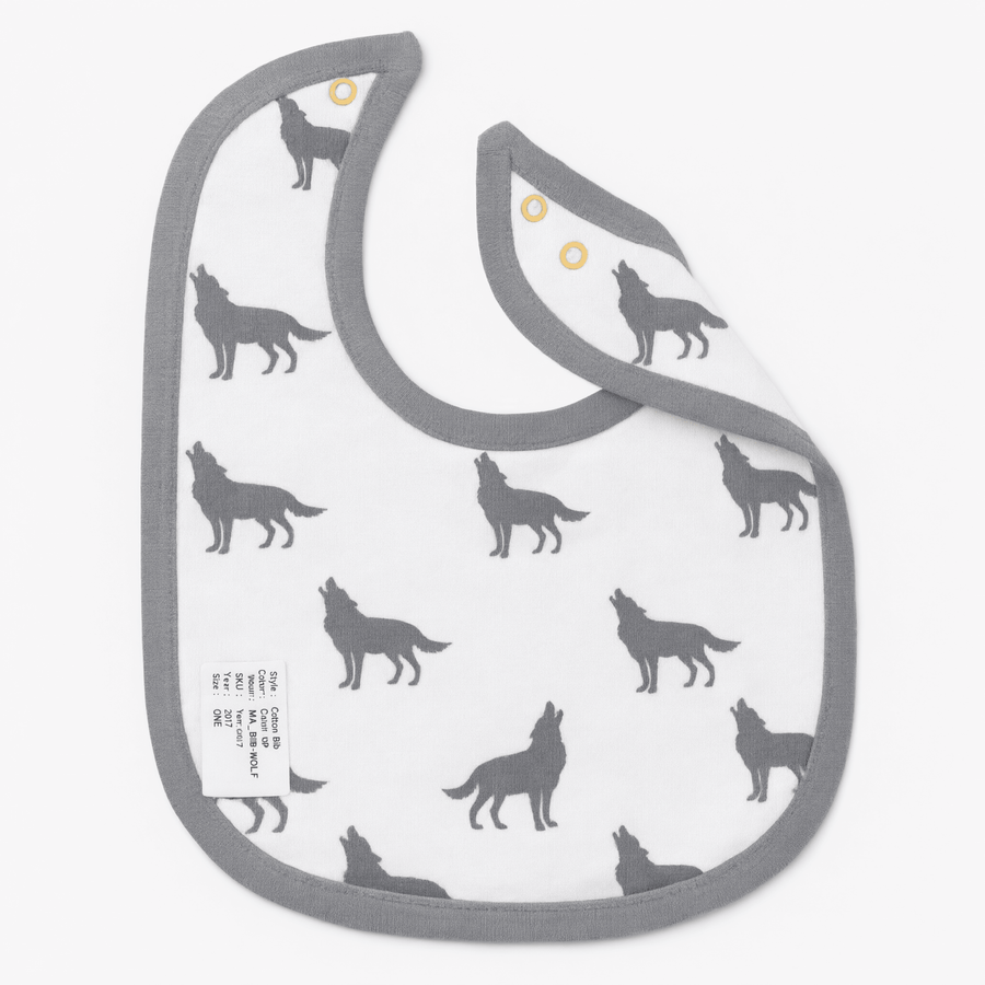 Monica + Andy Classic Cotton Bib - Grey Wolf - liquidation.store