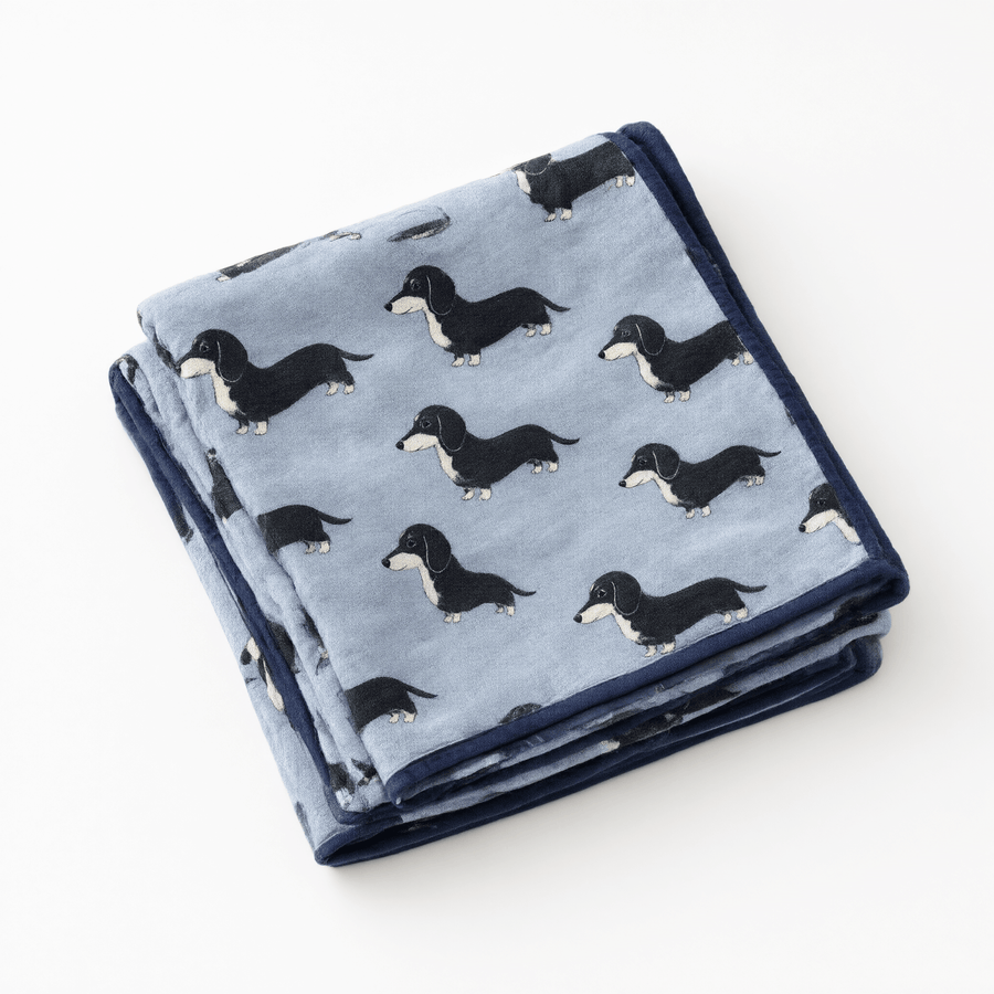 Monica + Andy Cotton Lycra Blanket - Dashound - liquidation.store