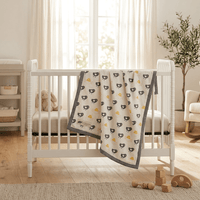 Monica + Andy Cotton Lycra Blanket - Grey Chicks - liquidation.store