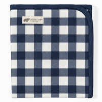 Monica + Andy Double Layer Coming Home Swaddle Blanket - Blue Plaid - liquidation.store