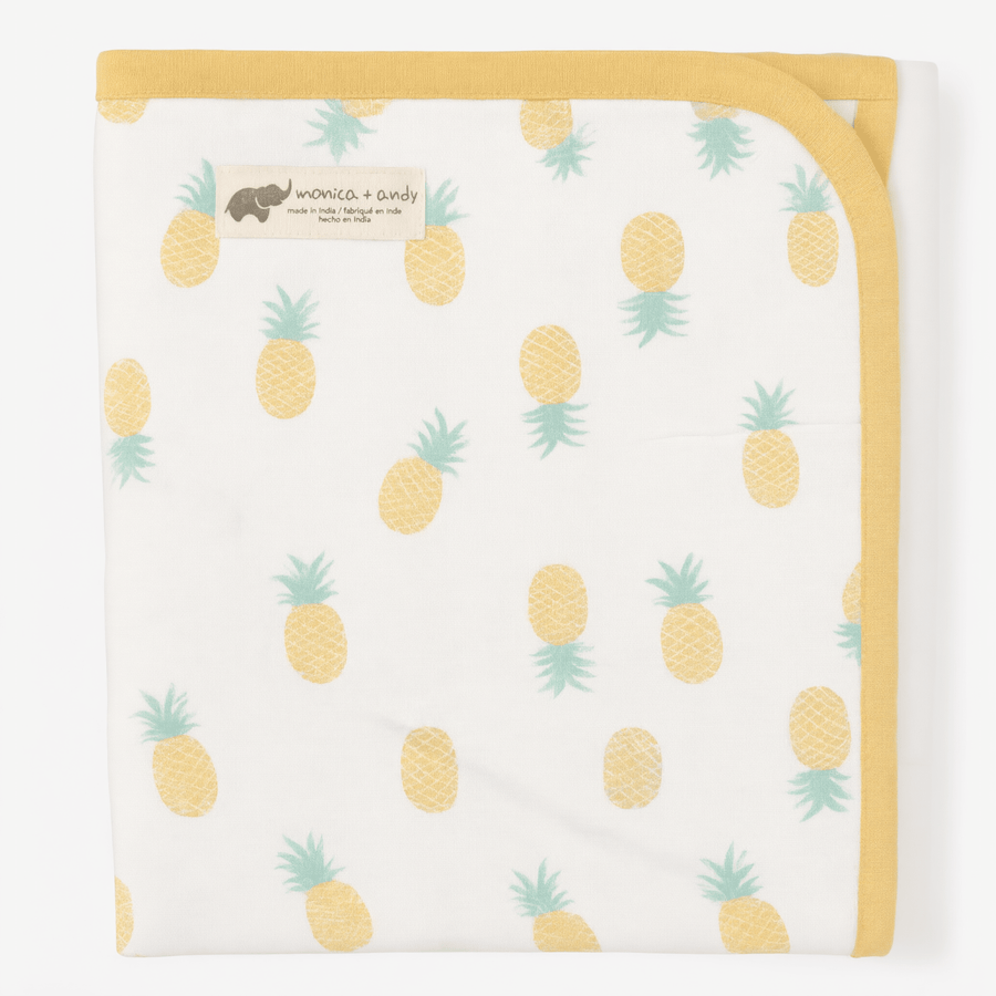 Monica + Andy Double Layer Coming Home Swaddle Blanket - Pineapple - liquidation.store