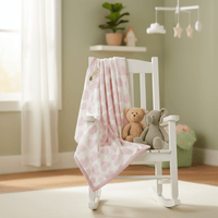 Monica + Andy Double Layer Coming Home Swaddle Blanket - Pink Hearts - liquidation.store
