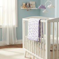 Monica + Andy Double Layer Coming Home Swaddle Blanket - Purple Hearts - liquidation.store