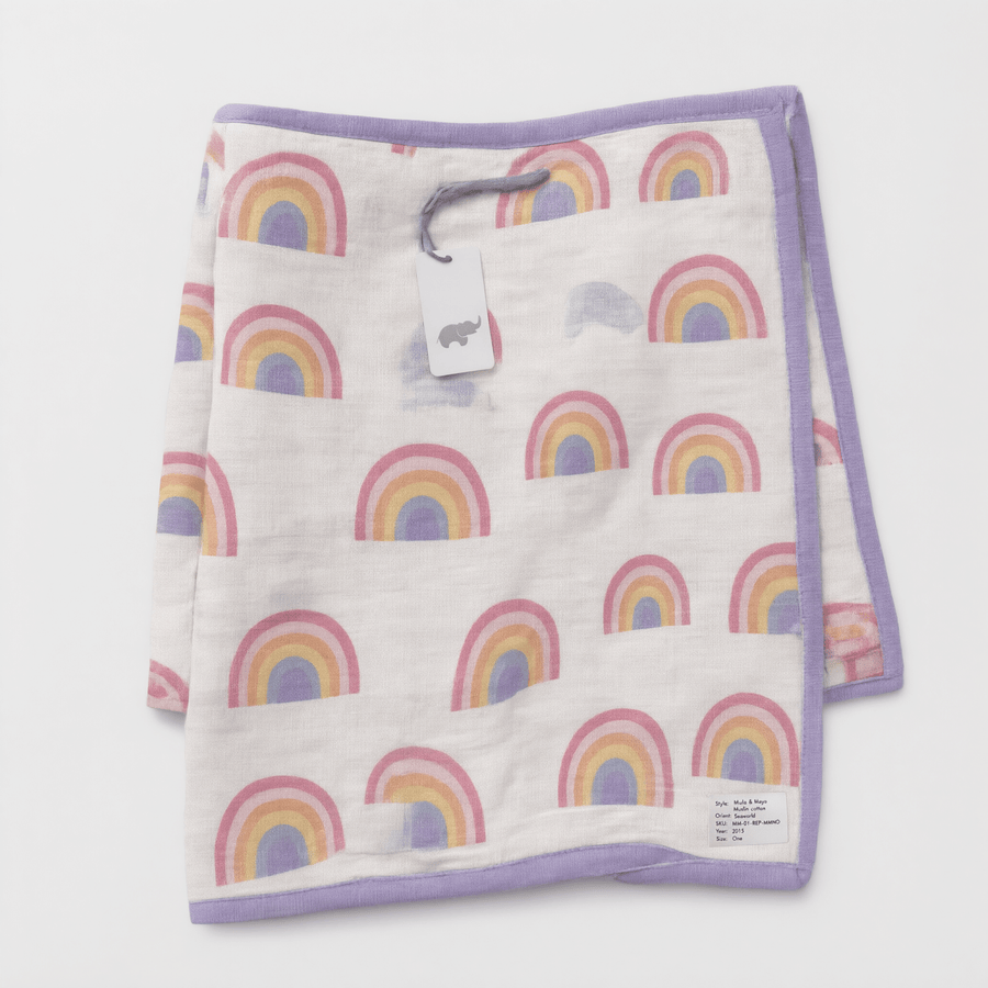 Monica + Andy Double Layer Coming Home Swaddle Blanket - Rainbow - liquidation.store