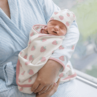 Monica + Andy Double Layer Coming Home Swaddle Blanket - Strawberry - liquidation.store