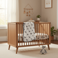 Monica + Andy Double Layer Coming Home Swaddle Blanket - Wolf - liquidation.store