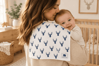 Monica + Andy Organic Cotton Burp Cloth - Deer - liquidation.store