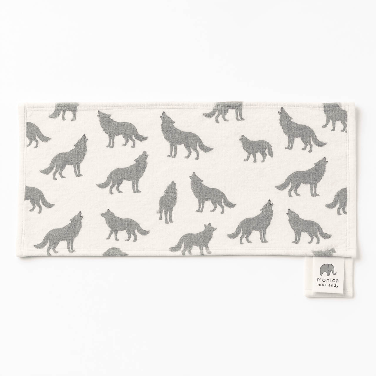 Monica + Andy Organic Cotton Burp Cloth - Grey Wolf - liquidation.store