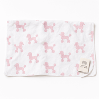 Monica + Andy Organic Cotton Burp Cloth - Pink Poodle - liquidation.store