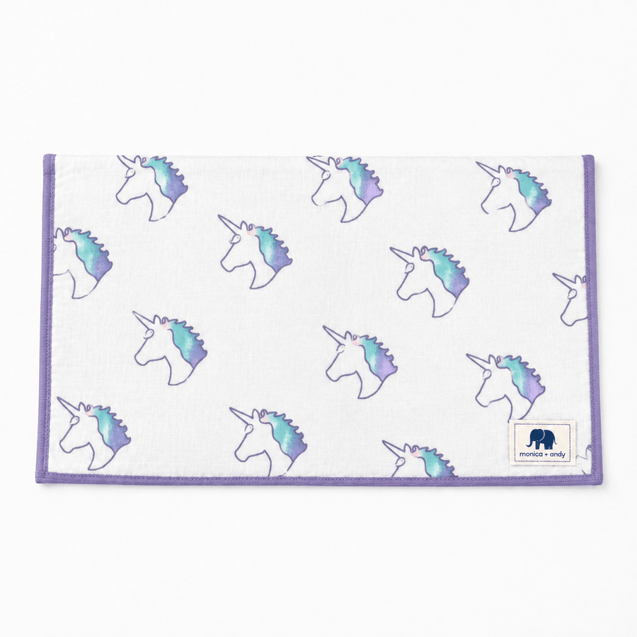 Monica + Andy Organic Cotton Burp Cloth - Unicorn - liquidation.store