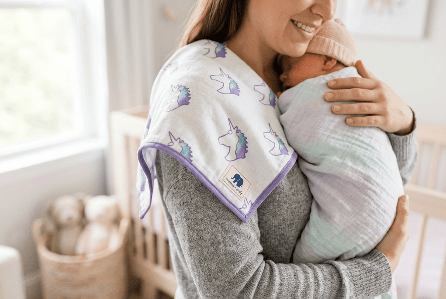 Monica + Andy Organic Cotton Burp Cloth - Unicorn - liquidation.store