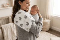 Monica + Andy Organic Muslin Burp Cloth - Grey Sheep - liquidation.store