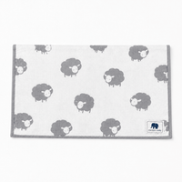 Monica + Andy Organic Muslin Burp Cloth - Grey Sheep - liquidation.store