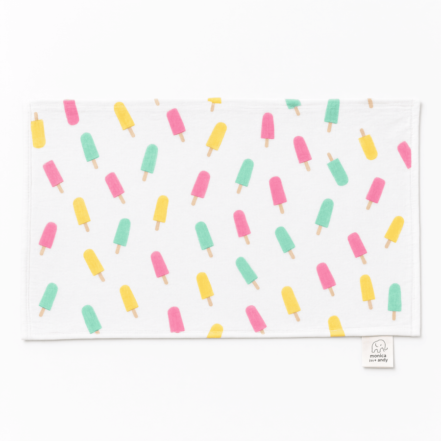 Monica + Andy Organic Muslin Burp Cloth - Ice Lolly - liquidation.store