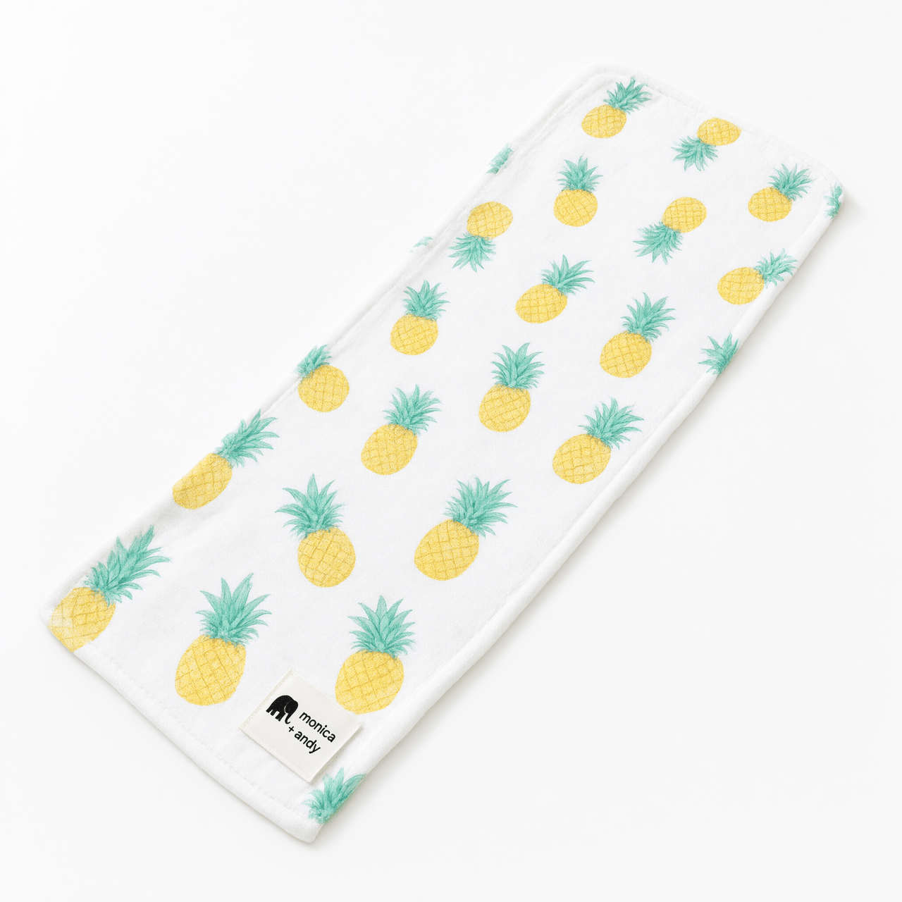 Monica + Andy Organic Muslin Burp Cloth - Pineapple - liquidation.store