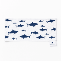 Monica + Andy Organic Muslin Burp Cloth - Shark - liquidation.store