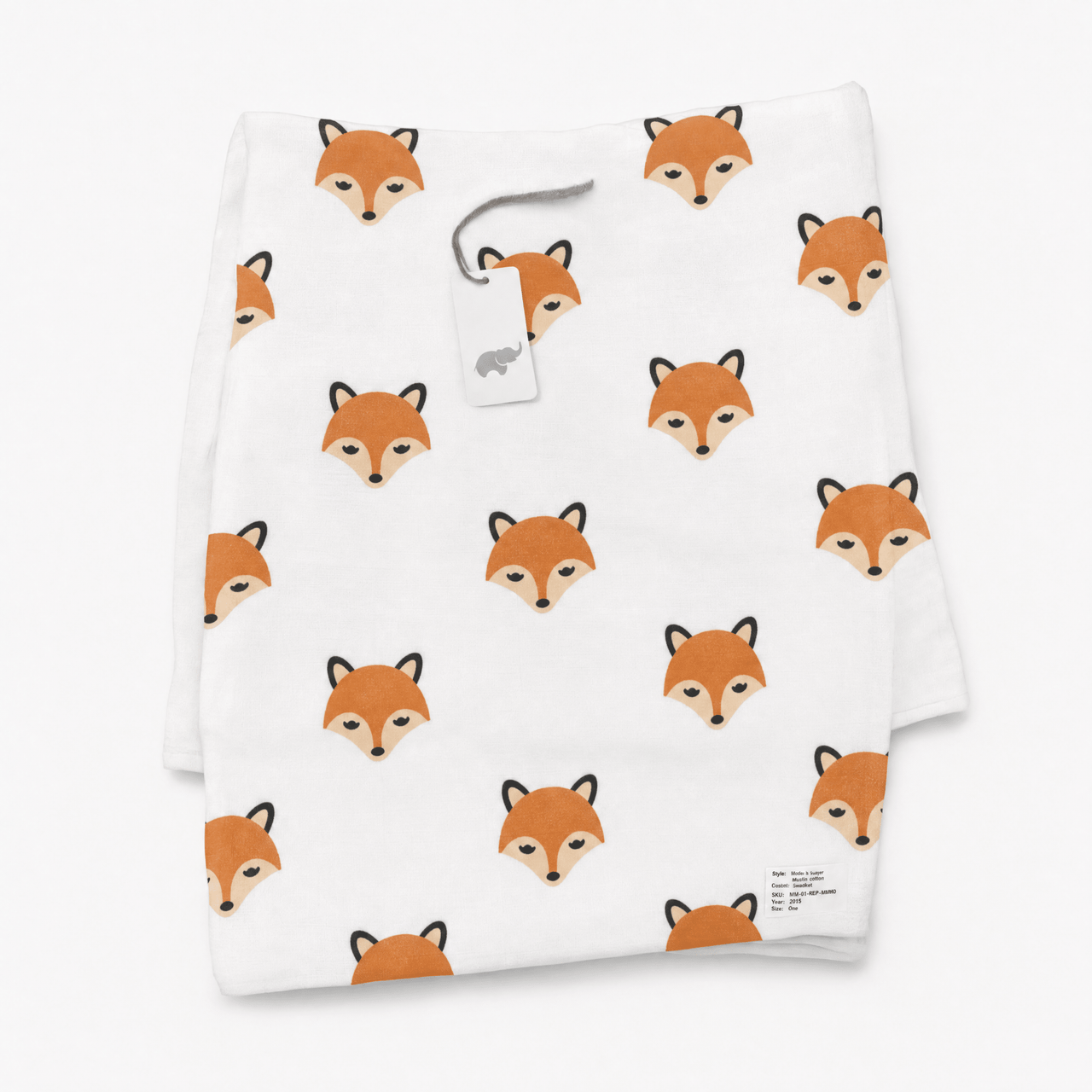 Monica + Andy Single Layer Muslin Swaddle Blanket - Fox - liquidation.store