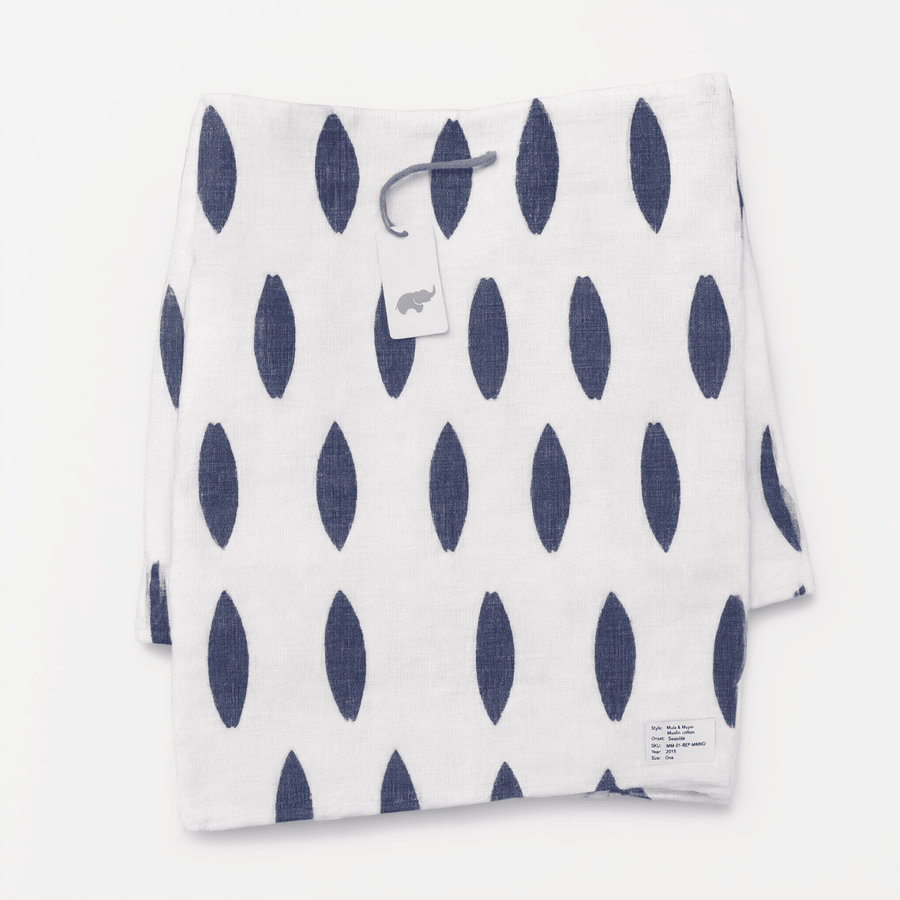 Monica + Andy Single Layer Muslin Swaddle Blanket - Leaf - liquidation.store