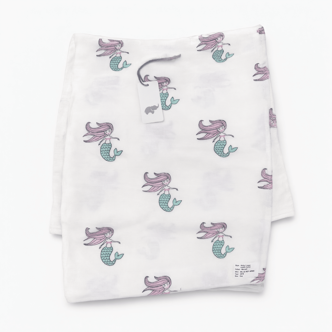 Monica + Andy Single Layer Muslin Swaddle Blanket - Mermaid - liquidation.store