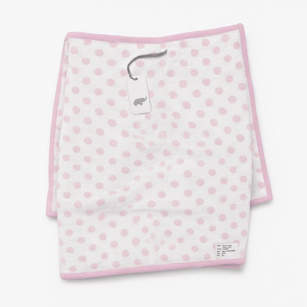 Monica + Andy Single Layer Muslin Swaddle Blanket - Pink Dots - liquidation.store