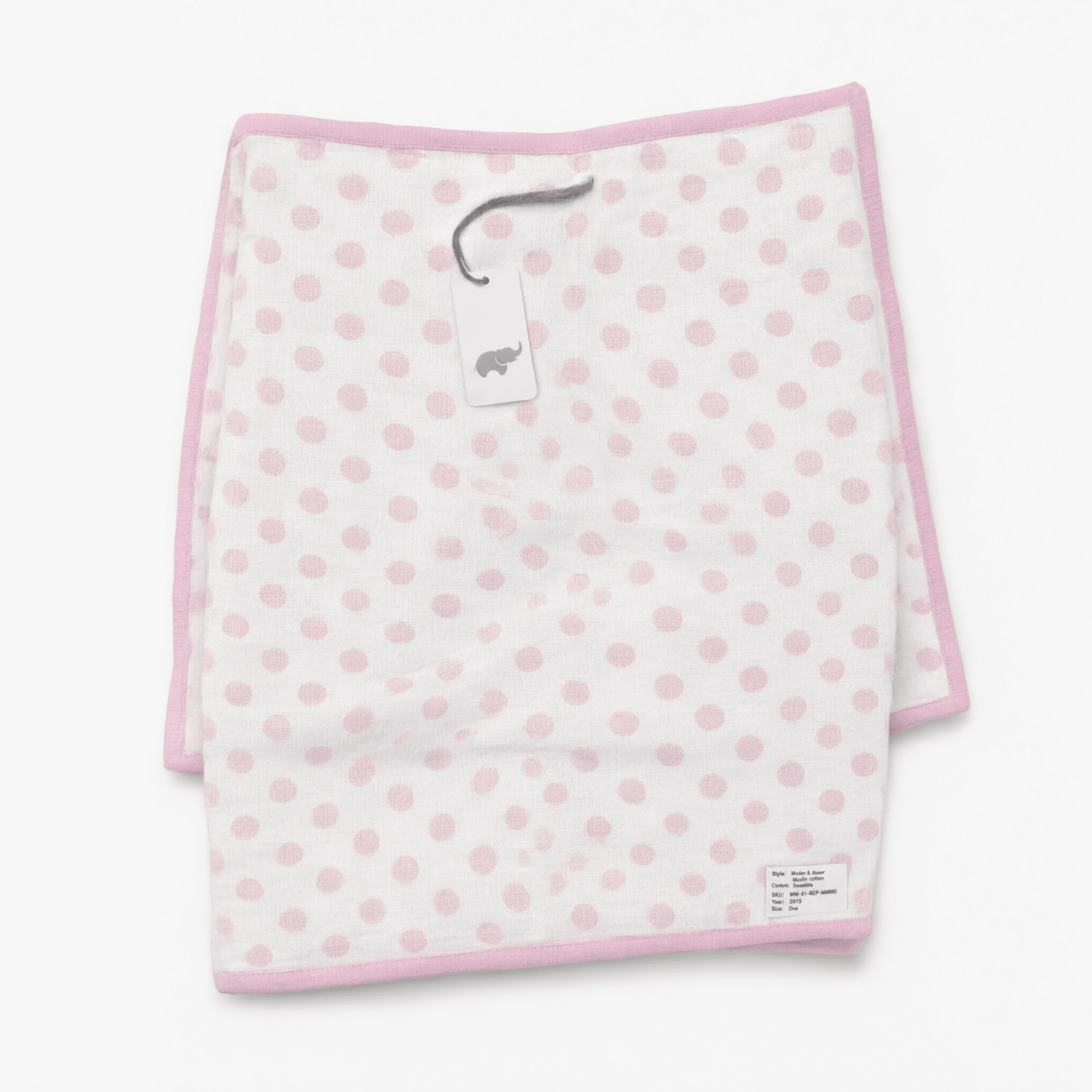 Monica + Andy Single Layer Muslin Swaddle Blanket - Pink Dots - liquidation.store