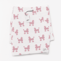Monica + Andy Single Layer Muslin Swaddle Blanket - Pink Poodle - liquidation.store