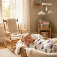 Monica + Andy Single Layer Muslin Swaddle Blanket - Seahorse - liquidation.store