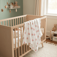 Monica + Andy Single Layer Muslin Swaddle Blanket - Strawberry - liquidation.store