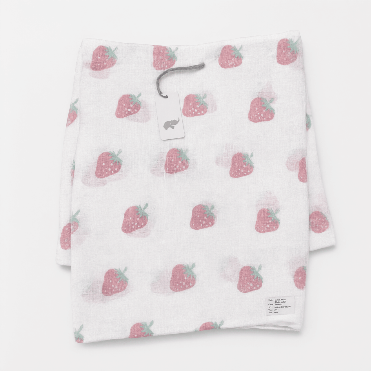Monica + Andy Single Layer Muslin Swaddle Blanket - Strawberry - liquidation.store