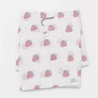 Monica + Andy Single Layer Muslin Swaddle Blanket - Strawberry - liquidation.store