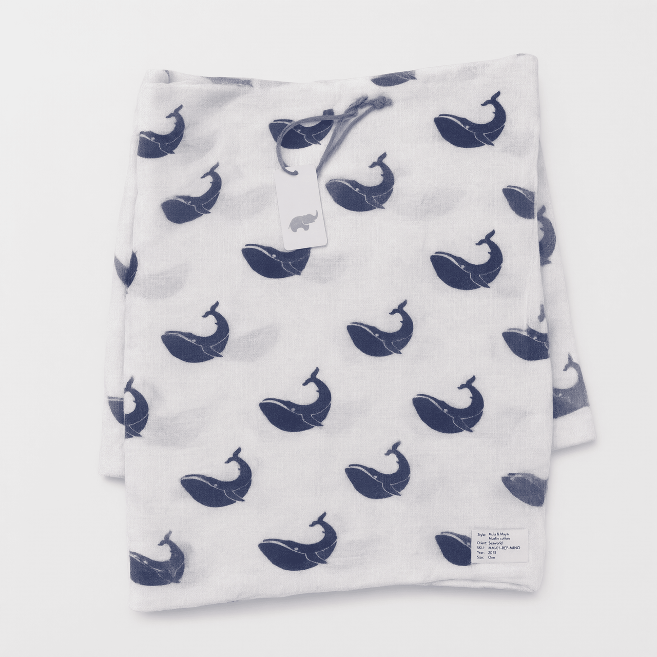 Monica + Andy Single Layer Muslin Swaddle Blanket - Whale - liquidation.store