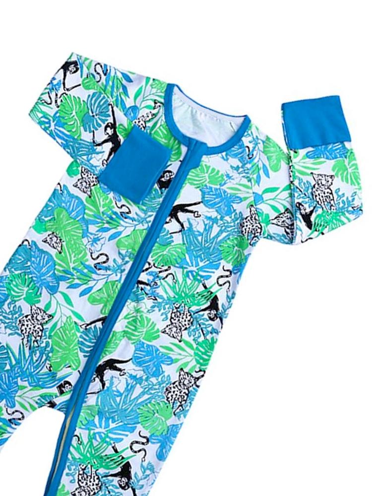 Blue Baby Zip Sleepsuit with Hand & Feet Cuffs – liquidation.store