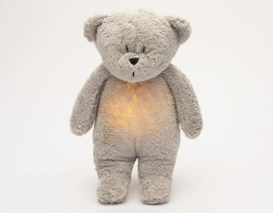 Moonie Organic Humming Bear | Mineral Grey (0+ YRS) - liquidation.store