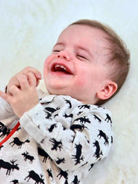 Moose Zip Baby Sleepsuit with Hand & Feet Cuffs (Various Sizes) - liquidation.store