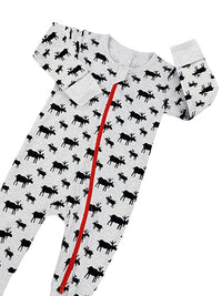 Moose Zip Baby Sleepsuit with Hand & Feet Cuffs (Various Sizes) - liquidation.store