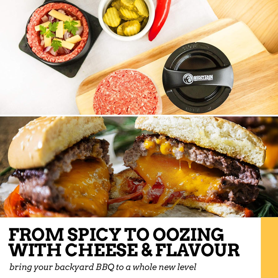 Mountain Grillers Non - Stick Burger Press With Patty Papers - liquidation.store