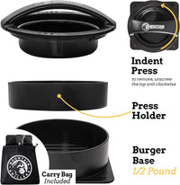 Mountain Grillers Non - Stick Burger Press With Patty Papers - liquidation.store