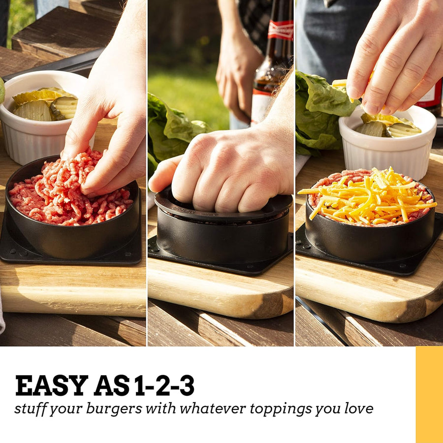 Mountain Grillers Non - Stick Burger Press With Patty Papers - liquidation.store