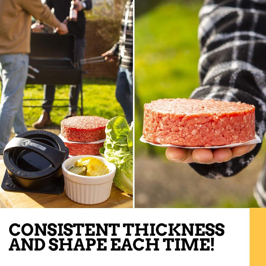 Mountain Grillers Non - Stick Burger Press With Patty Papers - liquidation.store