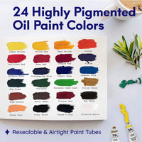 Thumbnail for MozArt Oil Paint Set - 24 colours x 12ml - liquidation.store