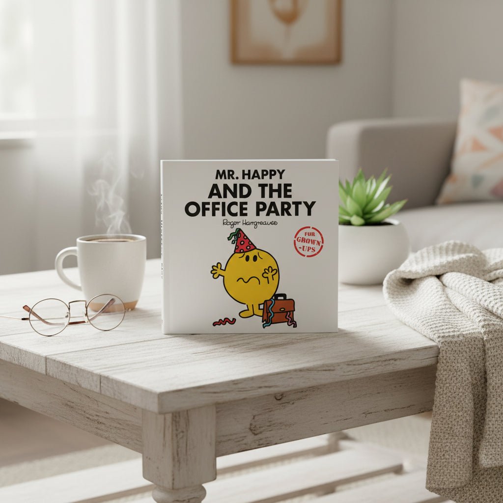 Mr. Happy And The Office Party Hardcover Book - liquidation.store
